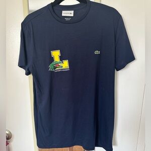 Lacoste 100% Pima Cotton Tee Shirt with Graphic. Size M